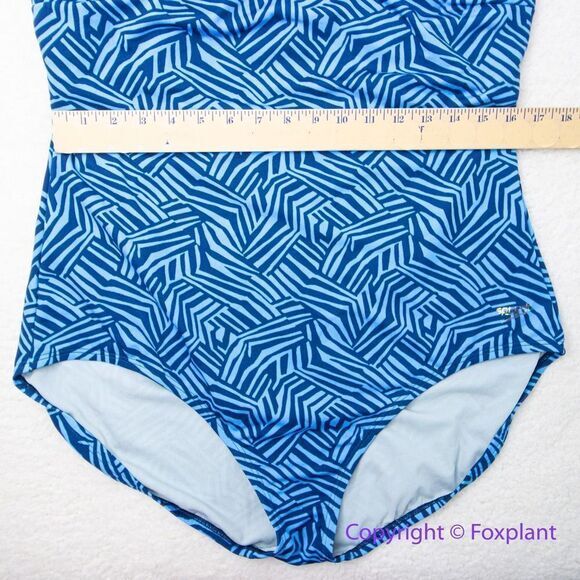 NEW Speedo Print High Neck One Piece Women's Recreational swimsuit, 18 - Picture 4 of 15